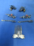 Assorted Cute Hair Clips, Pins, Barrettes & Dragonfly Comb – 1-2” Each