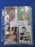 4 Boxing Autographs
