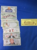 Funny Money – 7 Donald Trump Notes & 1 Gold Note