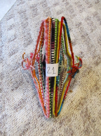 Lot of 14 Crocheted Wire Hangars-Multi colored
