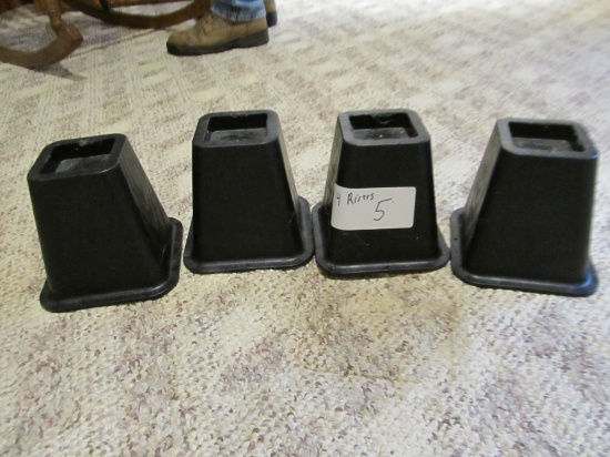 Set of 4 Black 6" Bed Risers