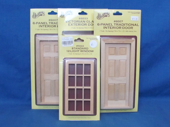 Dollhouse Houseworks Traditional Doors & Windows – New & Sealed