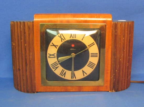 Telechron Electric Clock – Wood Case – Works – Model 4B79 – 11 1/4” wide