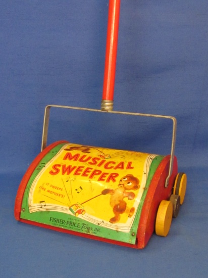 Fisher-Price Tin & Wood “Musical Sweeper – It Sweeps like Mother's!” #225