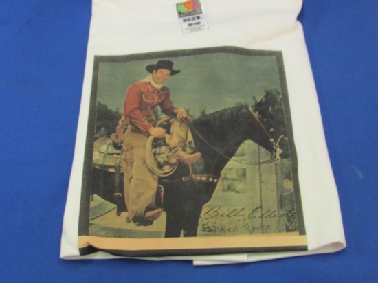 White T-Shirt with Bill Elliott as Red Ryder – Size XL