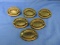 Set of 6 Oval Federalist style Brass – Each Appx 3 1/4” L x 2 1/4” T