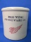 Red Wing Stoneware Jar 6” T x 6 1/4” W – Front side has The Red Wing