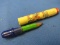 WWII Era Plastic Covered Pencil (Bullet Style) Shows Uncle Sam beating up the Axis