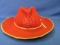Vintage Red Felt International Harvester  Cowboy Hat