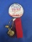 Minnesota Twins  1987 World Champions Pin with Golden Glove, Baseball & 2 Ribbons