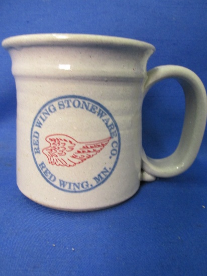 Handmade Red Wing Stoneware Coffee Mug – has Red Wing front side
