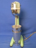 Vintage Mint Green Hamilton Beach  Model # 930 Mixer with 2 Stainless Steel Malt Cups