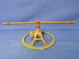 Beautiful Vintage Lawn Sprinkler  - 7 ¼ “ Round Base Features 2 A-s that hold up the