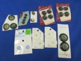 Assorted Vintage Buttons on Cards