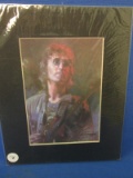 Haiyan Portrait of John Lennon & Guitar  Pop Art Print