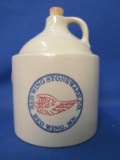Red Wing Stone Ware Jug – 5” T X 3 3/4” W –  Red Wing on front Side – Corked