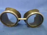 Vintage Goggles – Round –2” Tempered Glass Lenses – Rubber Sides – no strap- Japan