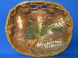 Vintage Yellowstone Souvenir – Raised Relief Decorative Bowl with Holes for mounting