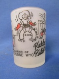 Souvenir  Shot Glass – Pickled Pistol Pete –  Cowboy – Cheyenne, Wyo.