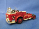 Fire Engine  w/ 5 man crew Vintage Corgi Major Toys  “Aerial Rescue Tractor”