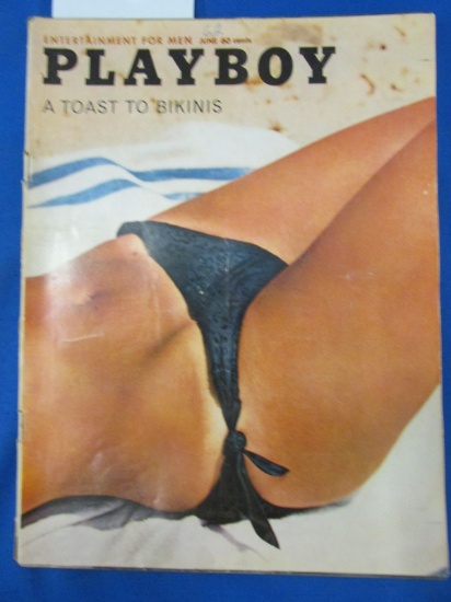 Playboy Magazine June  1962 Issue – Merissa  Mathes Playmate  “A Toast To Bikinis”