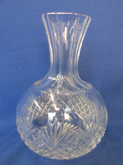 Vintage Cut Glass Vase --- Neck is Octagonal – Stands appx 8” Tall x 5” Wide