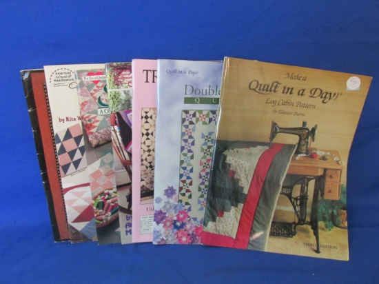 7  Paperback 8 1/2” x 11” Format Quilt pattern Books