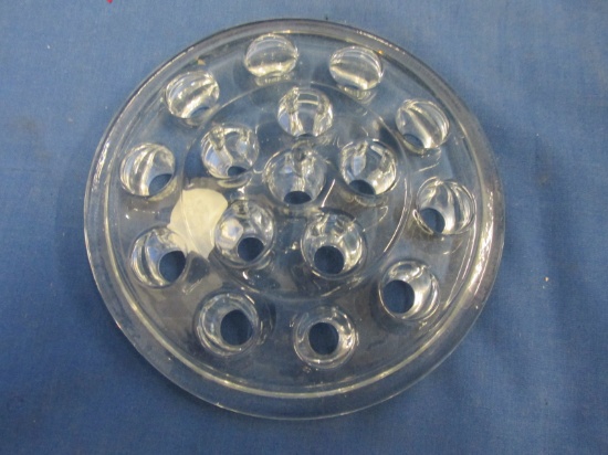 Flower Frog – Glass – 5 1/*4” Round – 16 Holes