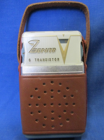 Vintage Zephyr 6- Transistor Radio – Model ZR-620 – Made in 1961 -4 1/8” T x 2 3/4” W