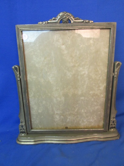 Antique Swivel Frame Picture Frame –Carved Wood – Silver Color Frame 15” T x 12 1/4” W