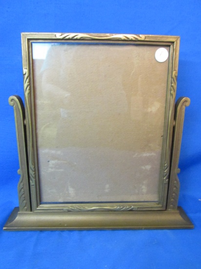 Antique Swivel Picture Frame – Carved Wood – Gold Color – Frame is  3/4” x 10 1/2”