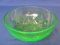 Hazel-Atlas Green Depression Glass Bowl “Fancy” Pattern – 8” in diameter