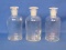 3 Pyrex Apothecary/Chemical Jars with Stoppers – 5 1/2” tall – Made in USA