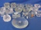 Lot of Glass/Crystal Candle Holders: 7 Pairs – 4 Singles – Some Scandinavian