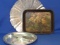 Aluminum Serving Tray, 3 Aluminum Divided Camping Plates – 1912 Tray “The Fish Story”