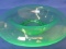 Green Depression Glass Console Bowl – 11 1/2” in diameter