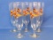 Set of 5 Fluted Beer Glasses with Pheasant Design on Front – 8 1/8” tall