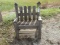 Rustic Outdoor Wood Bench 43” tall – 30” wide