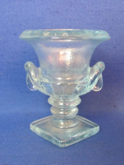 Imperial Glass Toothpick Holder – Light Blue – Vase Look – 2 7/8” tall – Marked