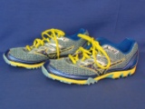 Mizuno Athletic Shoes with Metal Cleats Blue & Yellow – Women's Size 7 – Never used