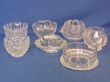 Lot of Small Glass/Crystal Bowls: 1 by Holmegaard, 1 by Mikasa – About 4” in diameter