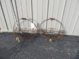 Pair of Metal Outdoor Plant Hangers – 17” tall – 23” wide