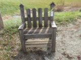 Rustic Outdoor Wood Bench 43” tall – 30” wide