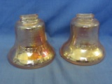 Carnival Glass Liberty Bell Banks (2)