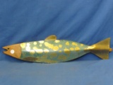 Decorative Wood & Metal Fish Artwork