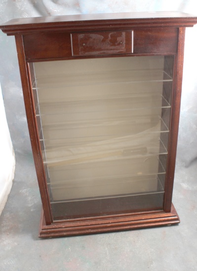 23" Tall Display Case with 6 Shelves and Key that locks in the Back
