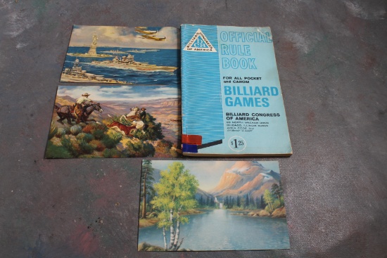1965 Official Billiard Games Rule Book, Sky Blue Waters & Defense of Liberty