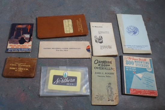 Early 1900's Booklets Bank Books, Mounting Stickers, American Numismatic