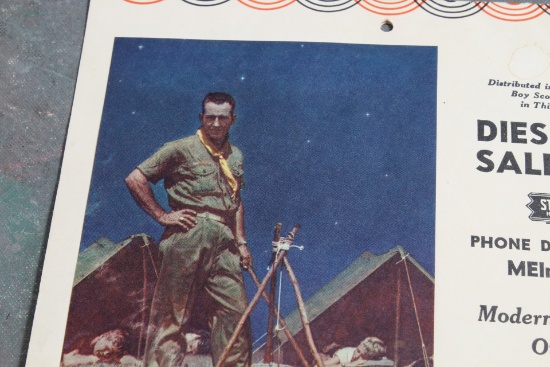1956 Standard Oil Heating Oils Adv. Calendar Complete Scoutmaster BSA Design