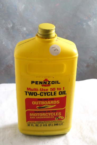 Vintage Pennzoil Two Cycle Oil for Outboard Motors and Injector Oil for Motorcycles